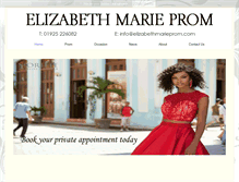 Tablet Screenshot of elizabethmarieprom.com